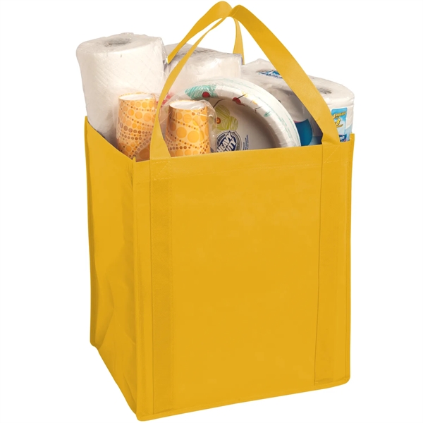 Grocery tote bag with support insert. 80 GSM non-woven material.... from ASI 52840 Evans Manufacturing