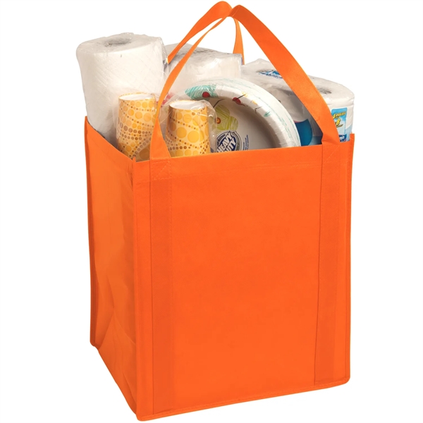 Grocery tote bag with support insert. 80 GSM non-woven material.... from ASI 52840 Evans Manufacturing
