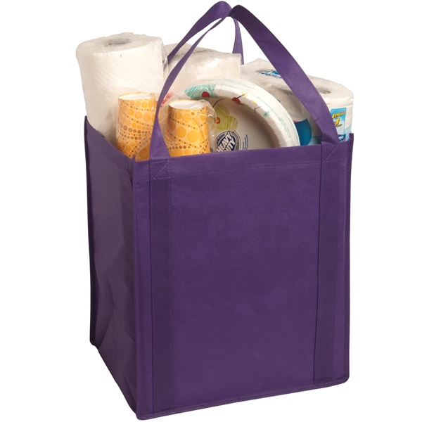 Grocery tote bag with support insert. 80 GSM non-woven material.... from ASI 52840 Evans Manufacturing