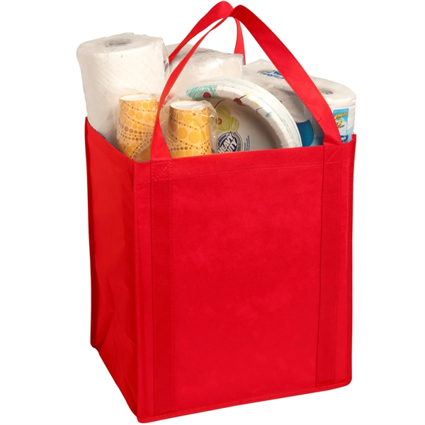 Grocery tote bag with support insert. 80 GSM non-woven material.... from ASI 52840 Evans Manufacturing