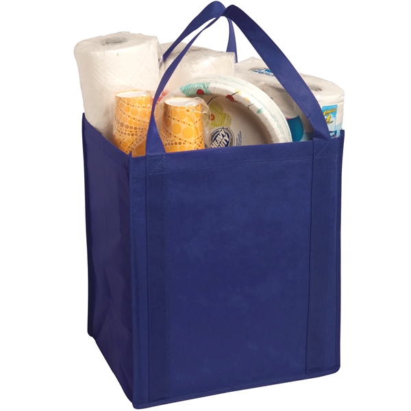 Grocery tote bag with support insert. 80 GSM non-woven material.... from ASI 52840 Evans Manufacturing