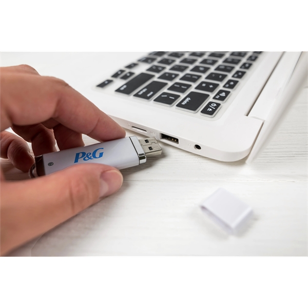 2.75" x .75" plastic USB flash drive in assorted capacities with... from ASI 30250 AZX Sport USA