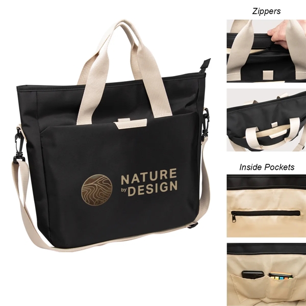 3.5" x 13" x 14" tote bag with a pongee lining,... from ASI 61125 Hit Promotional Products / Hit®