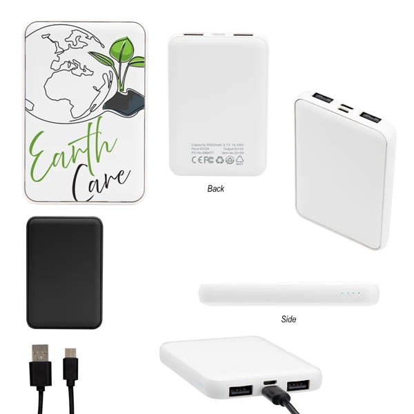 5,000 mAh power bank made from rPET materials.... from ASI 61125 Hit Promotional Products / Hit®