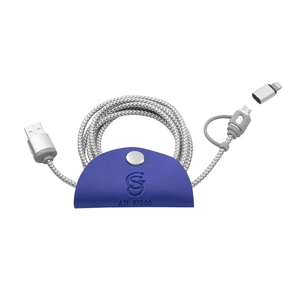 39" USB 2A charging cord with PU leather taco cord wrap... from ASI 57800 Gordon Sinclair / Gordon Sinclair®