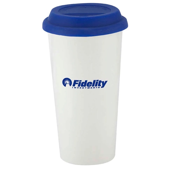 16 oz. double wall ceramic tumbler with silicone sipping lid.... from ASI 57800 Gordon Sinclair / Gordon Sinclair®