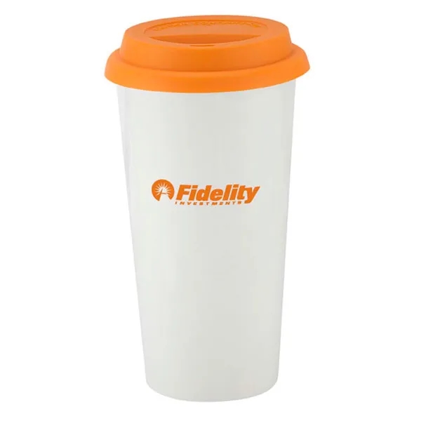 16 oz. double wall ceramic tumbler with silicone sipping lid.... from ASI 57800 Gordon Sinclair / Gordon Sinclair®