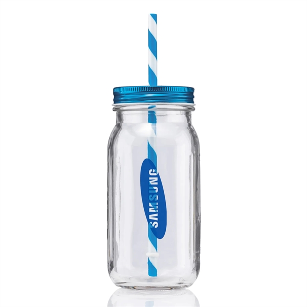 20 ounce glass mason jar with threaded screw-on lid and reusable... from ASI 57800 Gordon Sinclair / Gordon Sinclair®
