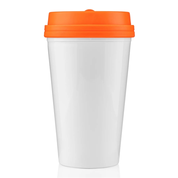 16 oz. double wall insulated plastic tumbler with screw-on silicone lid.... from ASI 57800 Gordon Sinclair / Gordon Sinclair®