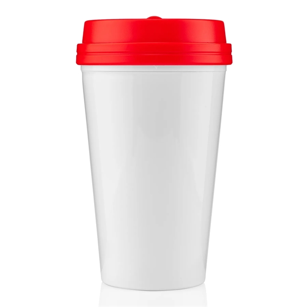 16 oz. double wall insulated plastic tumbler with screw-on silicone lid.... from ASI 57800 Gordon Sinclair / Gordon Sinclair®