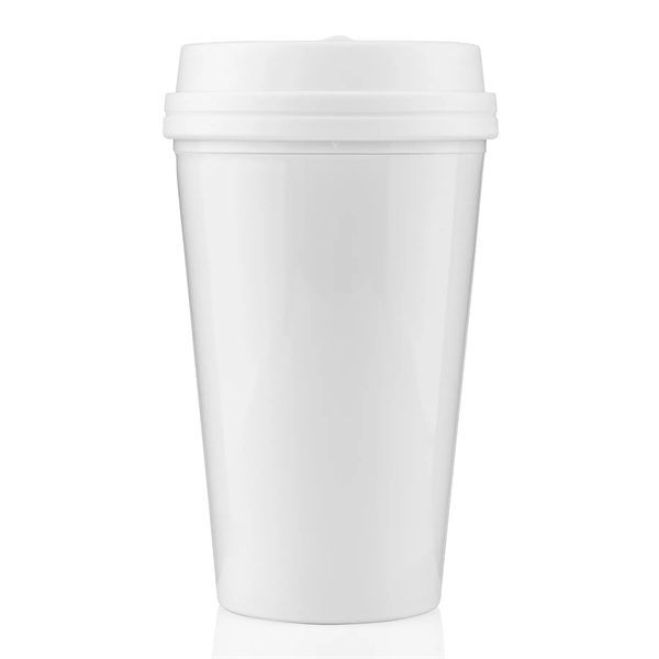 16 oz. double wall insulated plastic tumbler with screw-on silicone lid.... from ASI 57800 Gordon Sinclair / Gordon Sinclair®