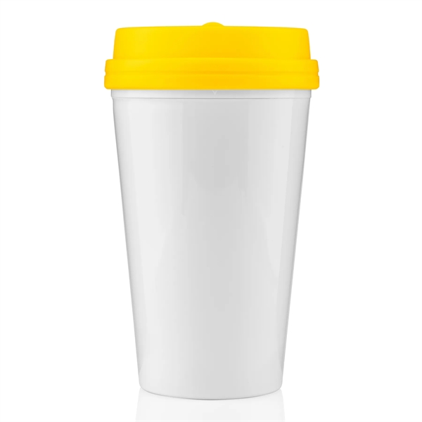 16 oz. double wall insulated plastic tumbler with screw-on silicone lid.... from ASI 57800 Gordon Sinclair / Gordon Sinclair®