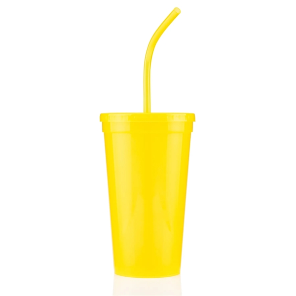 24 ounce single wall polypropylene plastic tumbler with lid and bent... from ASI 57800 Gordon Sinclair / Gordon Sinclair®