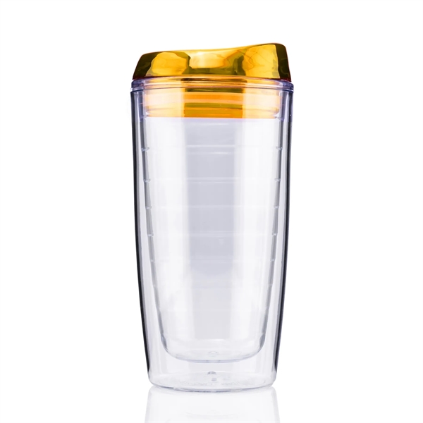 14 ounce double wall acrylic tumbler with pop-on lid and iridescent... from ASI 57800 Gordon Sinclair / Gordon Sinclair®