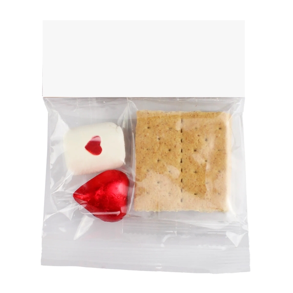 Valentine's Day Mini Microwave S'mores Header Bag; with 1 Graham Cracker... from ASI 71685 Midnite Snax®