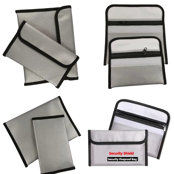 Waterproof and fireproof zipper document bag plus 1c1p color silkscreen imprint... from ASI 37218 Athena Promo (tm)