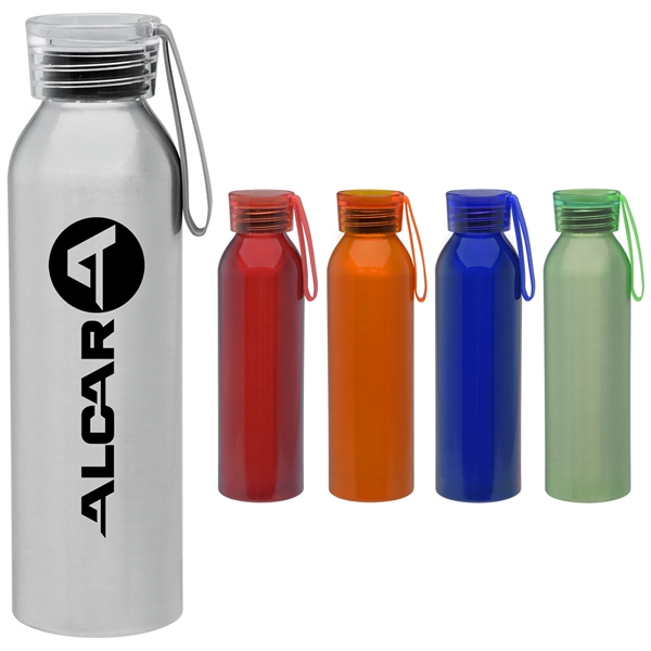 The 22 Oz. Shimmer Collection Water Bottle features a matching screw... from ASI 71920 Moderne Glass Company Inc / Glass America®