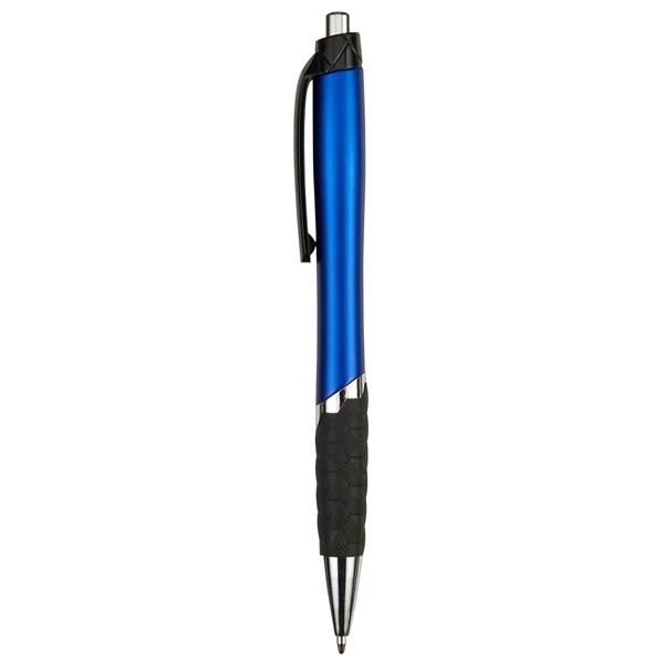 Retractable ballpoint pen with rubberized grip and black medium point ink.... from ASI 52840 Evans Manufacturing