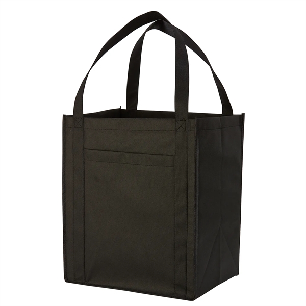 15" x 13" x 10" large non-woven grocery tote with pocket,... from ASI 52840 Evans Manufacturing
