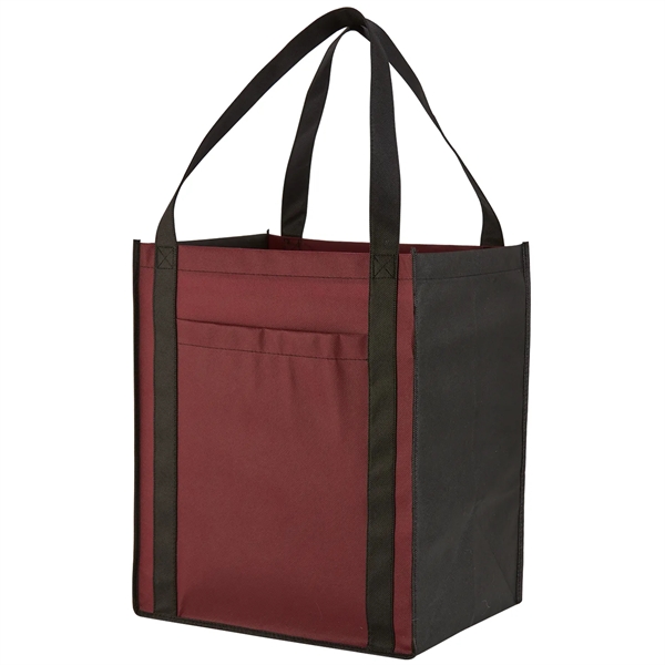 15" x 13" x 10" large non-woven grocery tote with pocket,... from ASI 52840 Evans Manufacturing