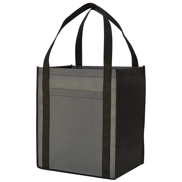 15" x 13" x 10" large non-woven grocery tote with pocket,... from ASI 52840 Evans Manufacturing