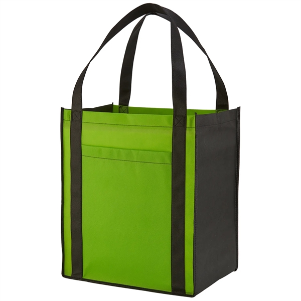 15" x 13" x 10" large non-woven grocery tote with pocket,... from ASI 52840 Evans Manufacturing