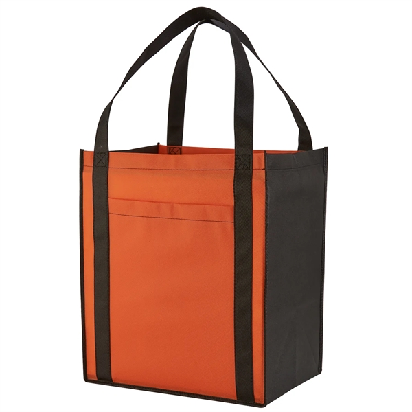 15" x 13" x 10" large non-woven grocery tote with pocket,... from ASI 52840 Evans Manufacturing
