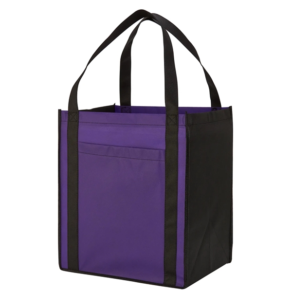 15" x 13" x 10" large non-woven grocery tote with pocket,... from ASI 52840 Evans Manufacturing