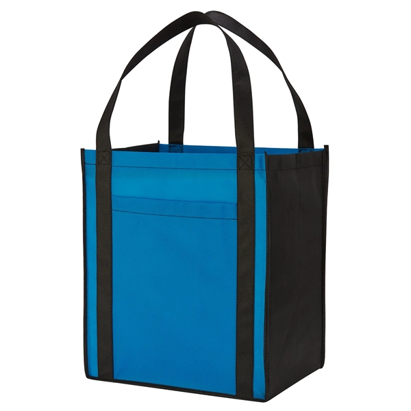 15" x 13" x 10" large non-woven grocery tote with pocket,... from ASI 52840 Evans Manufacturing