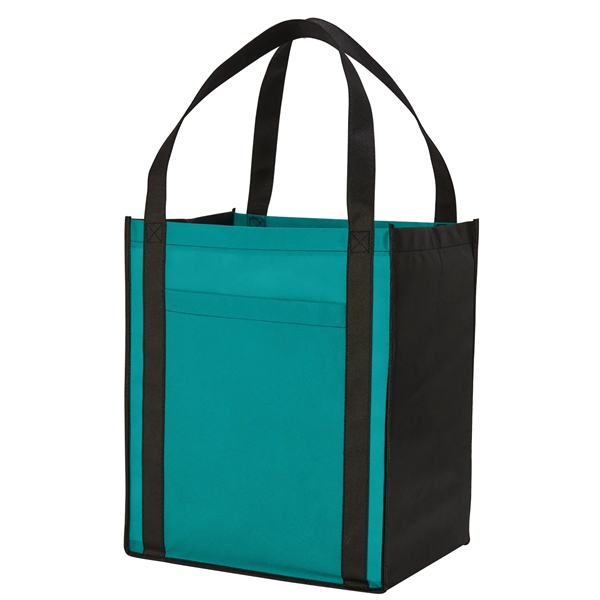 15" x 13" x 10" large non-woven grocery tote with pocket,... from ASI 52840 Evans Manufacturing