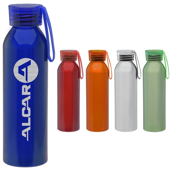 The 22 Oz. Shimmer Collection Water Bottle features a matching screw... from ASI 71920 Moderne Glass Company Inc / Glass America®