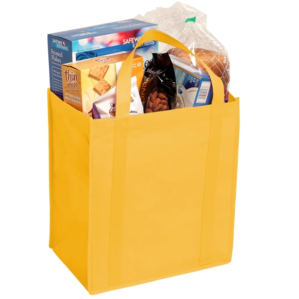 12" x 13" x 8" non-woven tote with gusseted bottom, handles... from ASI 52840 Evans Manufacturing
