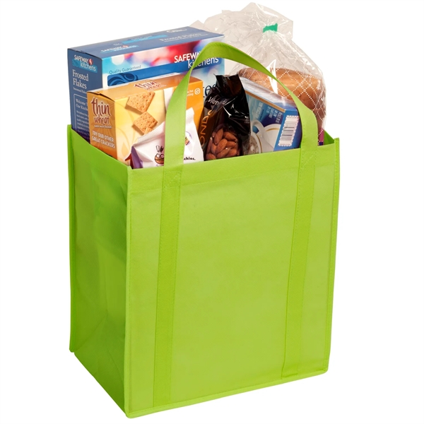 12" x 13" x 8" non-woven tote with gusseted bottom, handles... from ASI 52840 Evans Manufacturing