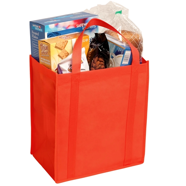 12" x 13" x 8" non-woven tote with gusseted bottom, handles... from ASI 52840 Evans Manufacturing