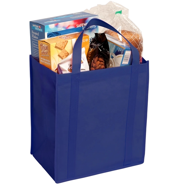 12" x 13" x 8" non-woven tote with gusseted bottom, handles... from ASI 52840 Evans Manufacturing