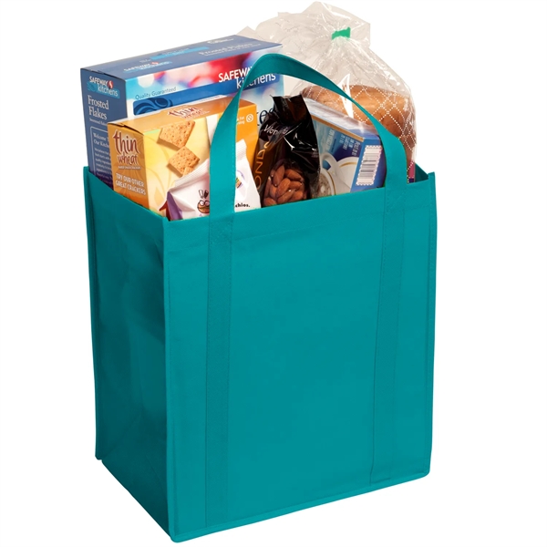 12" x 13" x 8" non-woven tote with gusseted bottom, handles... from ASI 52840 Evans Manufacturing