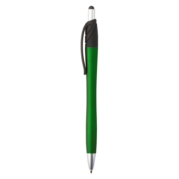 Plunger-action stylus pen with velvet touch barrel.... from ASI 52840 Evans Manufacturing