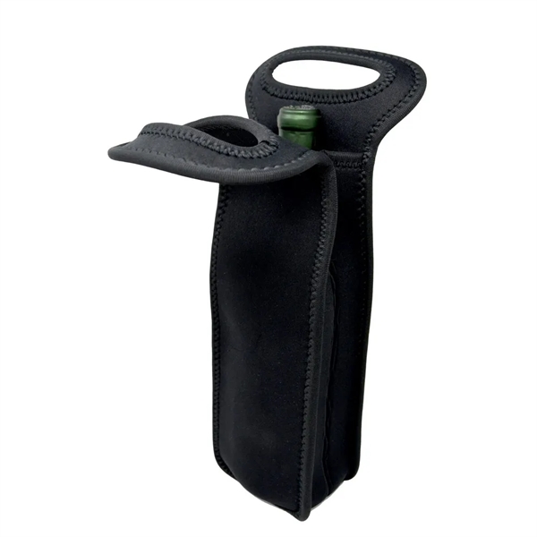 Cool Sack™ Neoprene Single Wine Tote Black... from ASI 88675 Picnic Plus / Family of Essential Brands