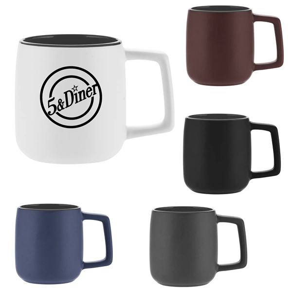 This 14 ounce mug offers a dual finish with matte exterior... from ASI 71920 Moderne Glass Company Inc / Glass America®