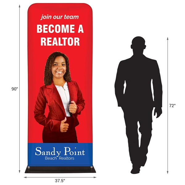 SlimFit Steel Base Kit including hardware with 35" x 90" banner... from ASI 80228 Quinn