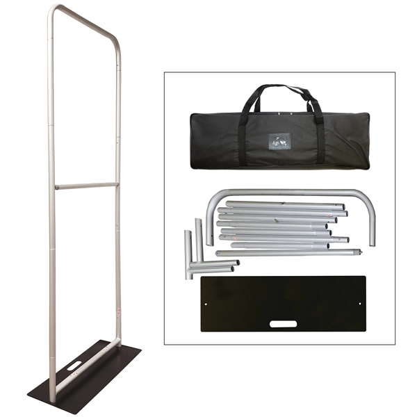 SlimFit Steel Base Kit including hardware with 35" x 90" banner... from ASI 80228 Quinn