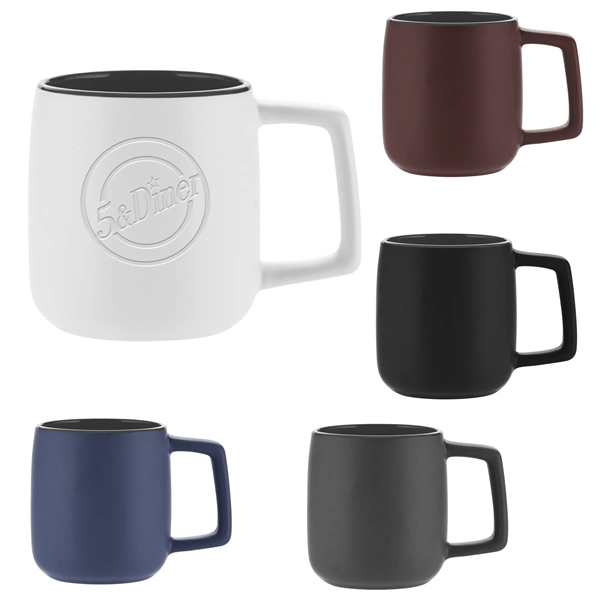 This 14 ounce mug offers a dual finish with matte exterior... from ASI 71920 Moderne Glass Company Inc / Glass America®