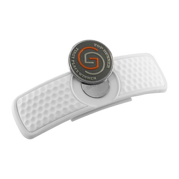 Rubberized ABS golf hat clip with removable ball marker.... from ASI 52263 EMT / EMT EASY Emblem Marketing Team