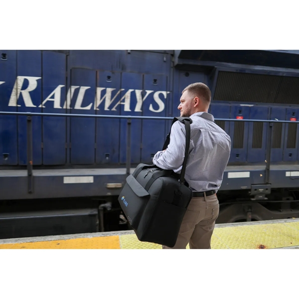 American Tourister® Embark Weekender rPET duffel bag that supports 15" laptop... from ASI 56070 Gemline / Gemline®