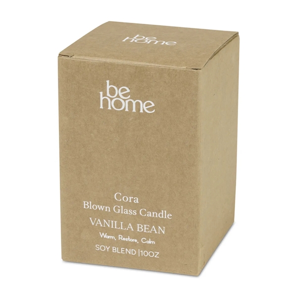 3" x 3" Be Home® Cora 10-ounce candle with Indian blown... from ASI 56070 Gemline / Gemline®