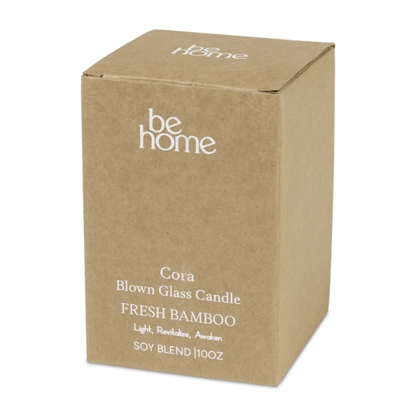 3" x 3" Be Home® Cora 10-ounce candle with Indian blown... from ASI 56070 Gemline / Gemline®