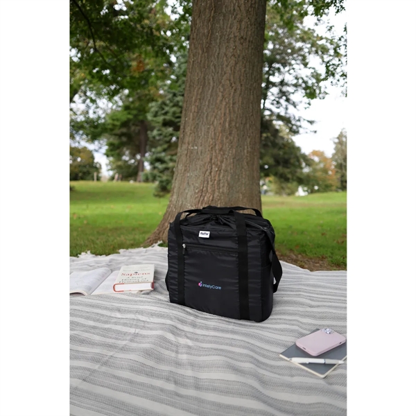 Recycled cinch tote bag with reversible zipper, 16.,25" handles and 50"... from ASI 56070 Gemline / Gemline® RuMe Brandsuite