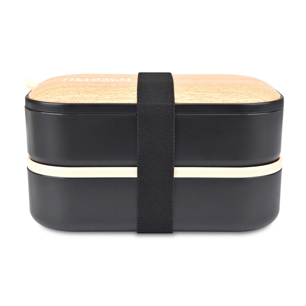 Osaka polypropylene two-level Bento Box lunch kit with fork, spoon and... from ASI 56070 Gemline / Gemline®