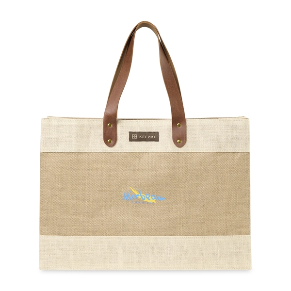 KEEPME® jute Market Tote bag with handles.... from ASI 56070 Gemline / Gemline®