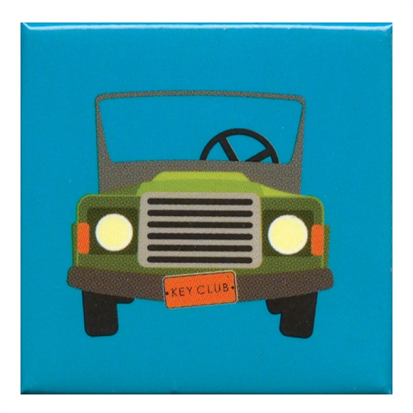 Sq/DMD shaped button 1 1/2" with square corners and a standard... from ASI 53408 Express-A-Button / Express-A-Button Samco